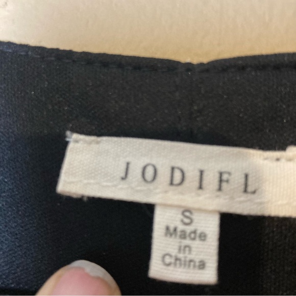 Jodifl Black Pullover Dress with Gold Cheetahs Size Small - Picture 10 of 13